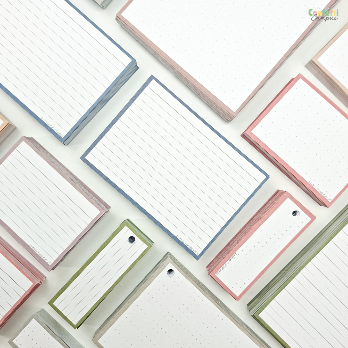 Leitner Flashcards Karteikarten A6 Steel Blue Liniert