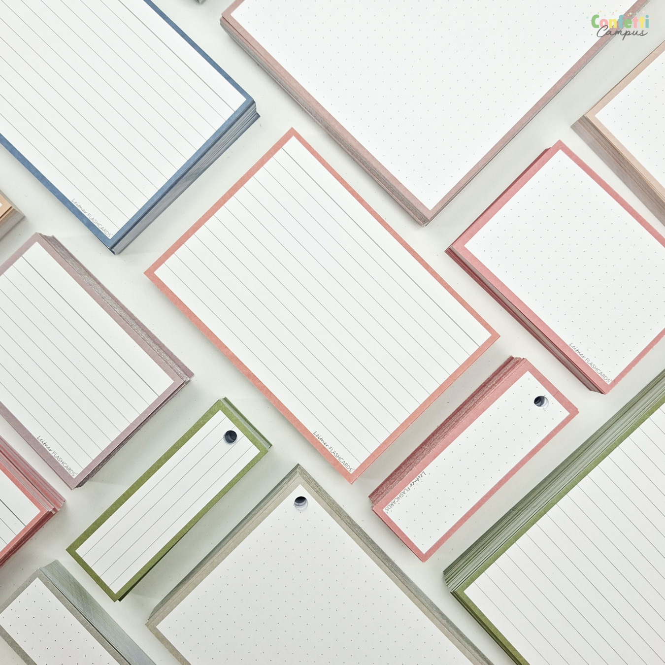 Leitner Flashcards Karteikarten A6 Blush Liniert