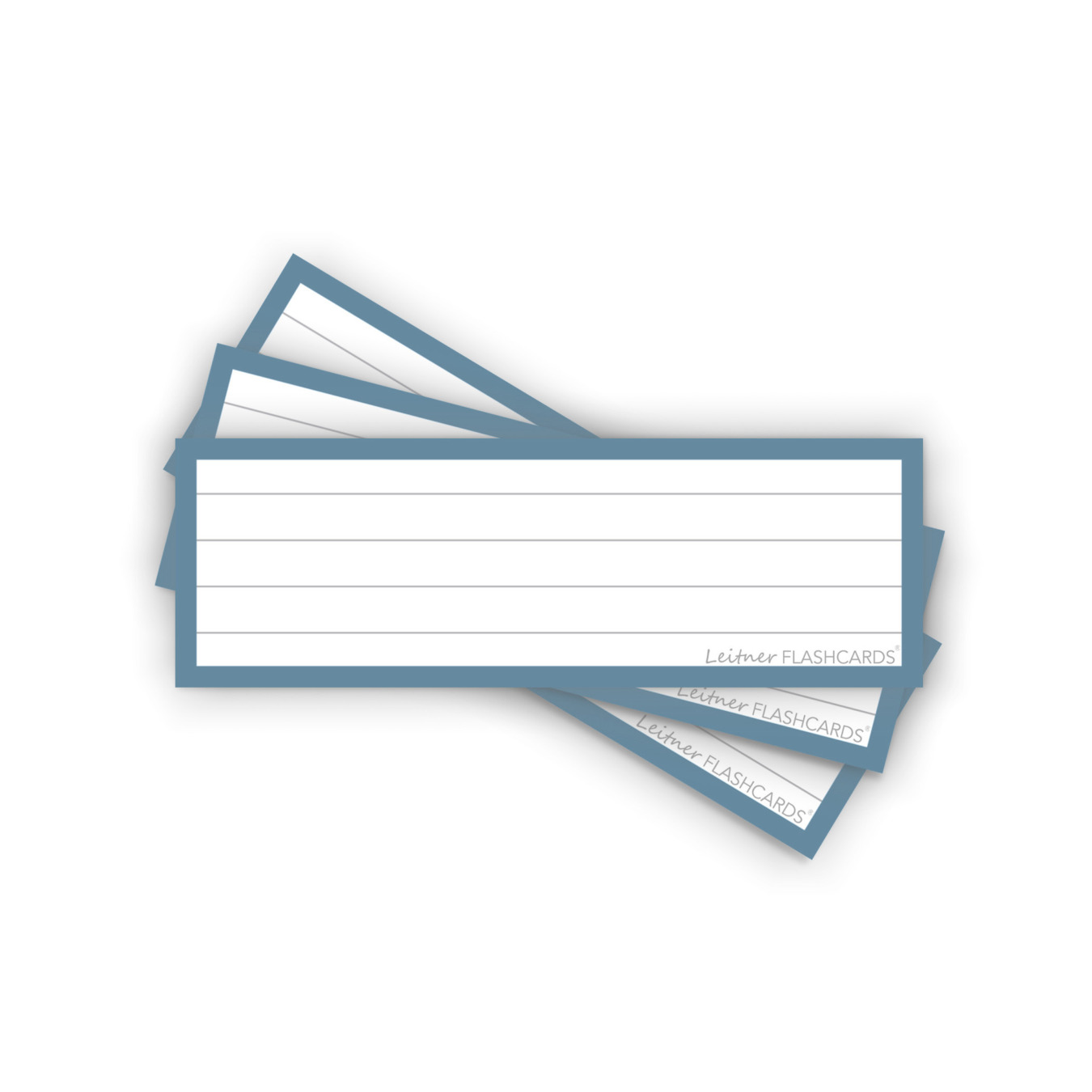 Leitner Flashcards Karteikarten Vokabeln Steel Blue Liniert
