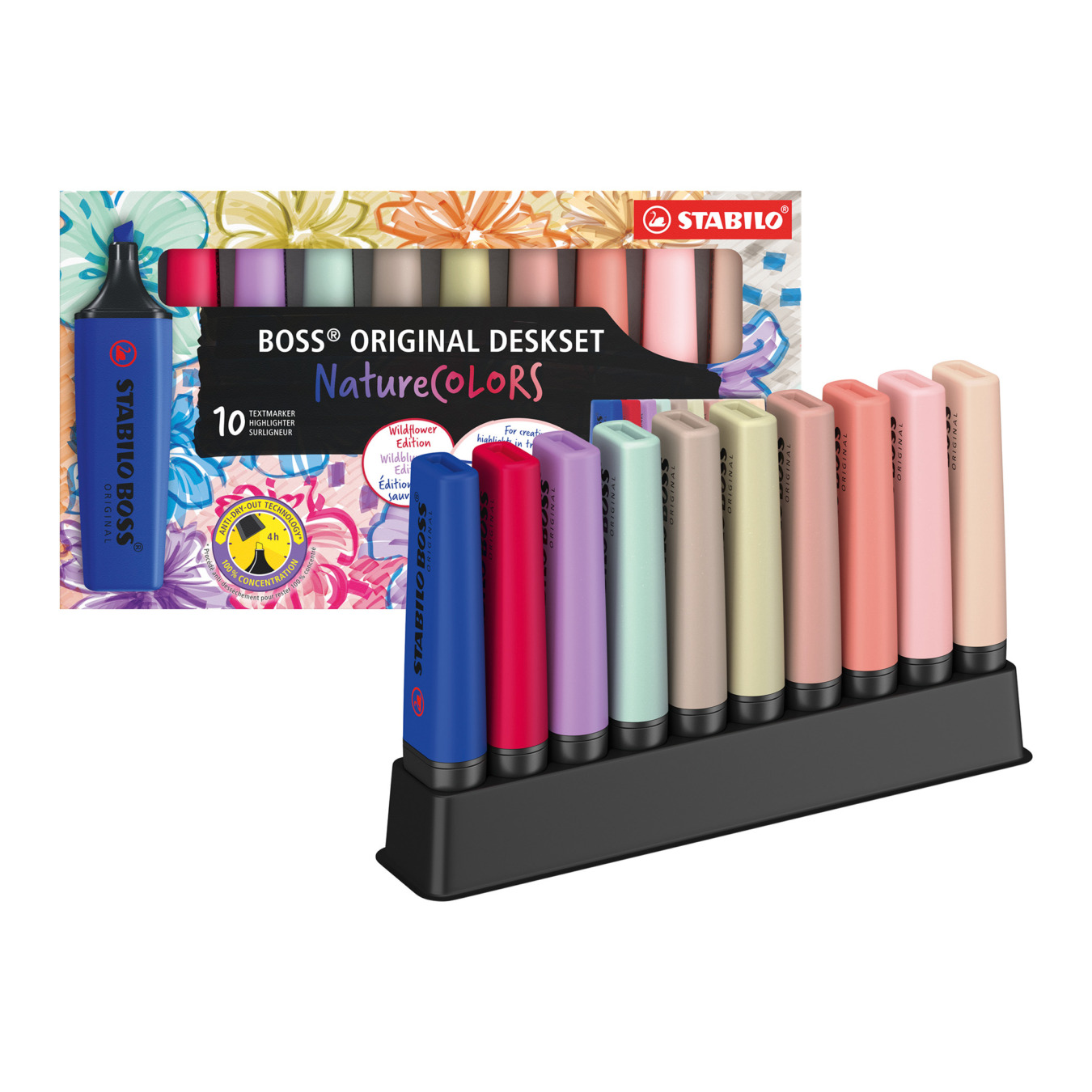 STABILO BOSS ORIGINAL Textmarker NatureColors 10er Tischset