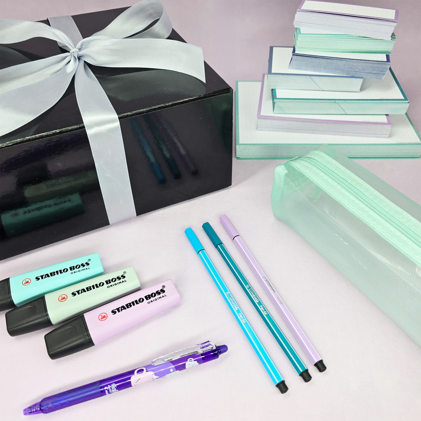 Karteikarten-Lernset Türkis-Lila