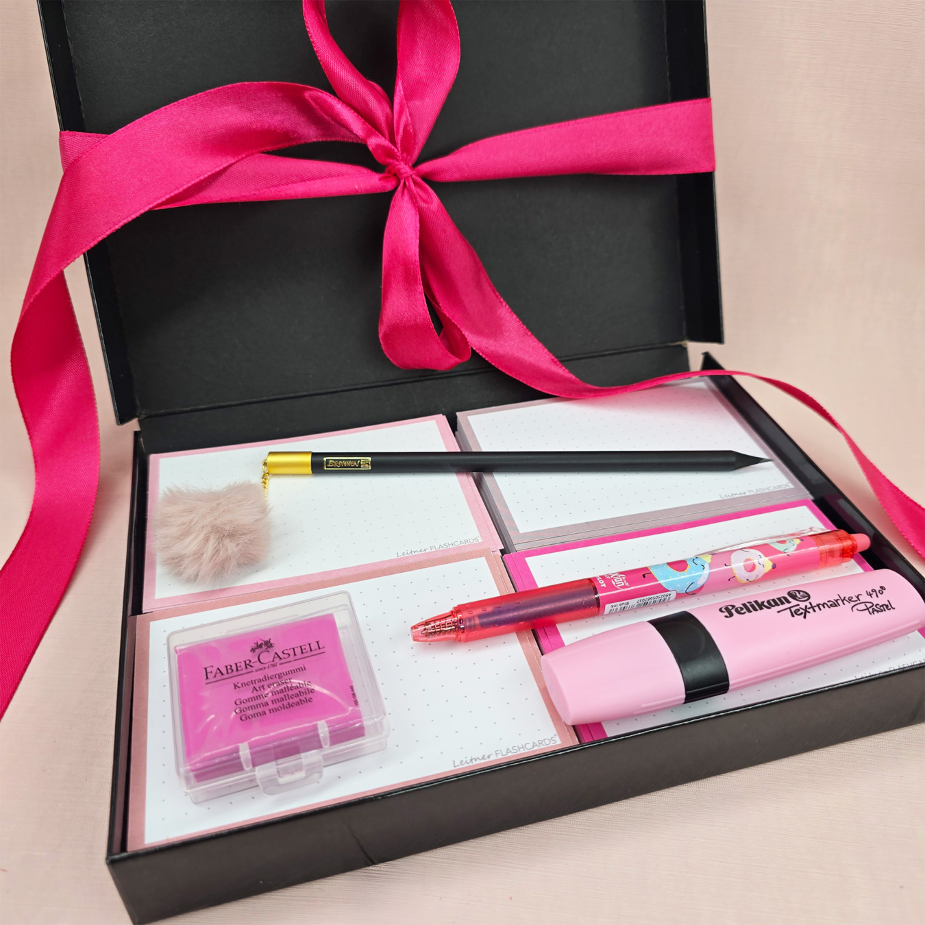 Karteikarten geschenkset pink
