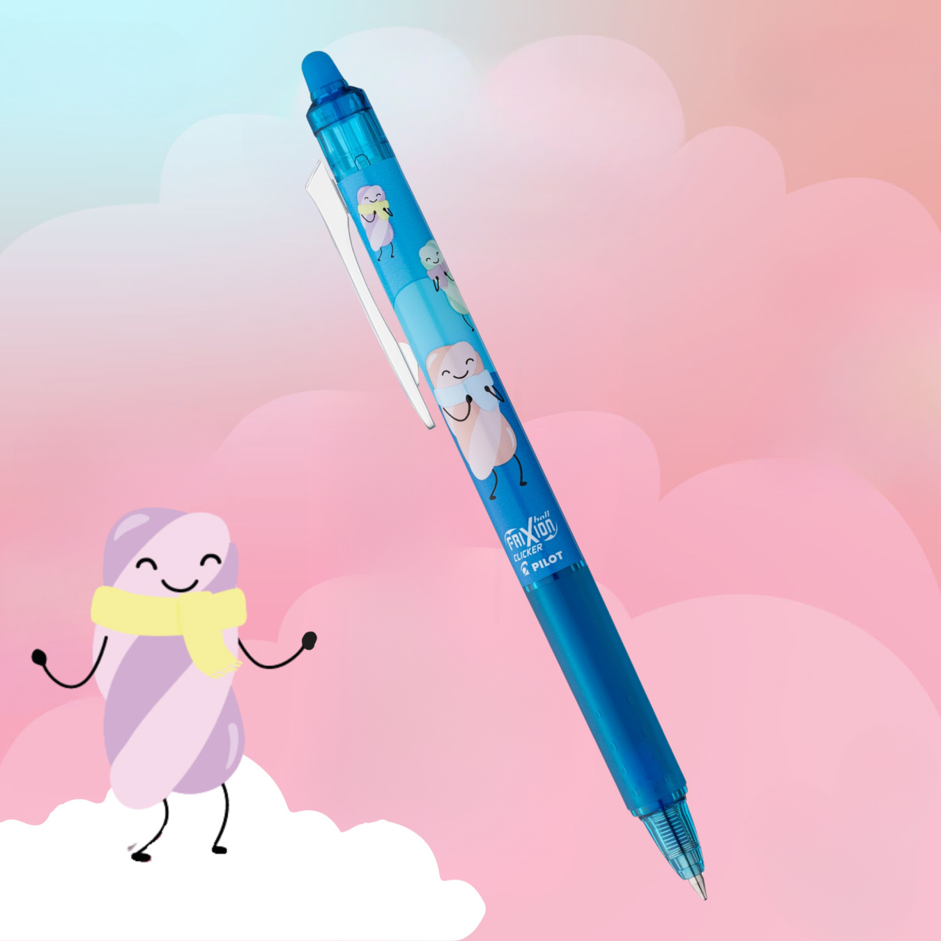 PILOT FriXion Clicker radierbarer Druck-Kugelschreiber Sweet Paradise Marshmallow