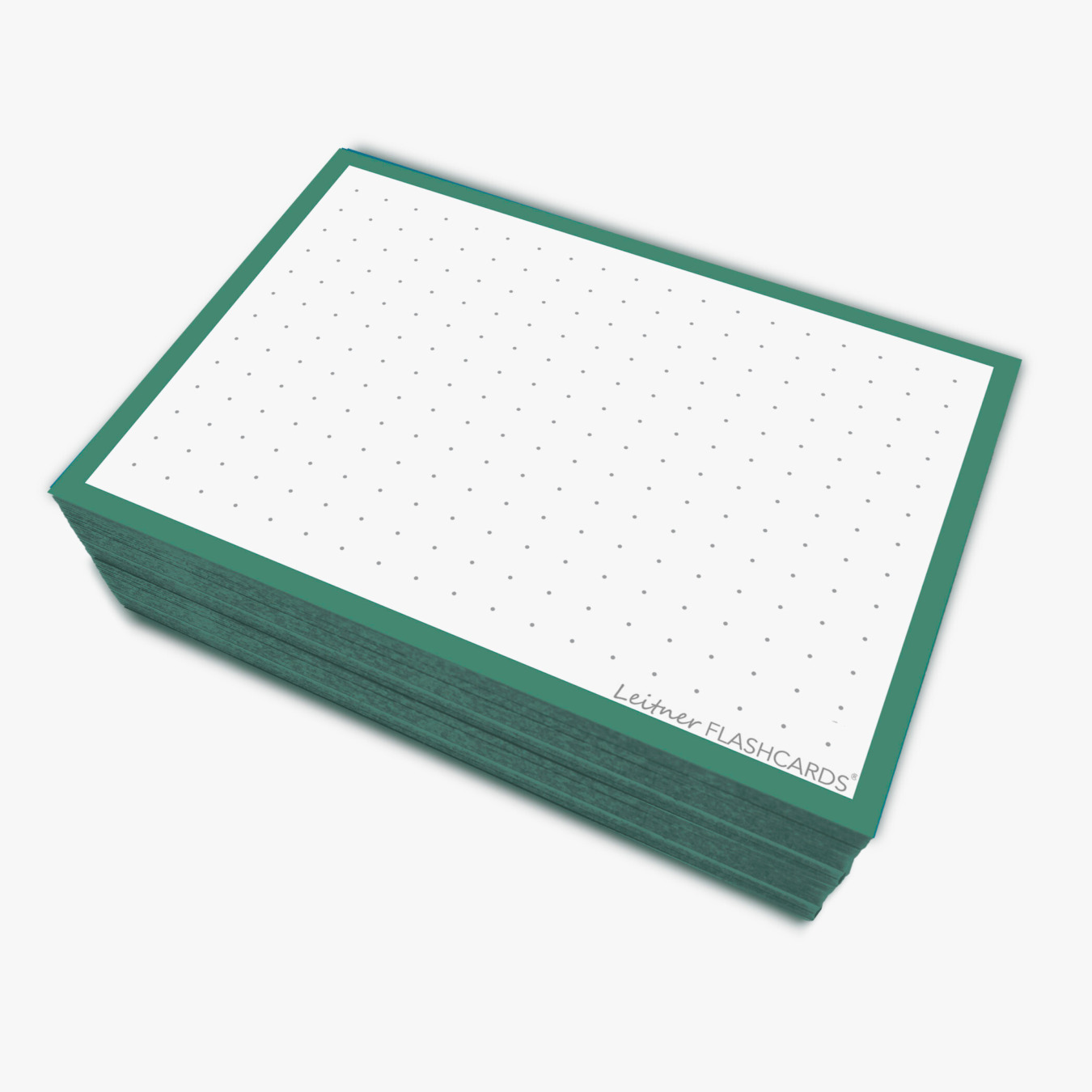 Leitner Flashcards Karteikarten A7 Efeugrün Dotted