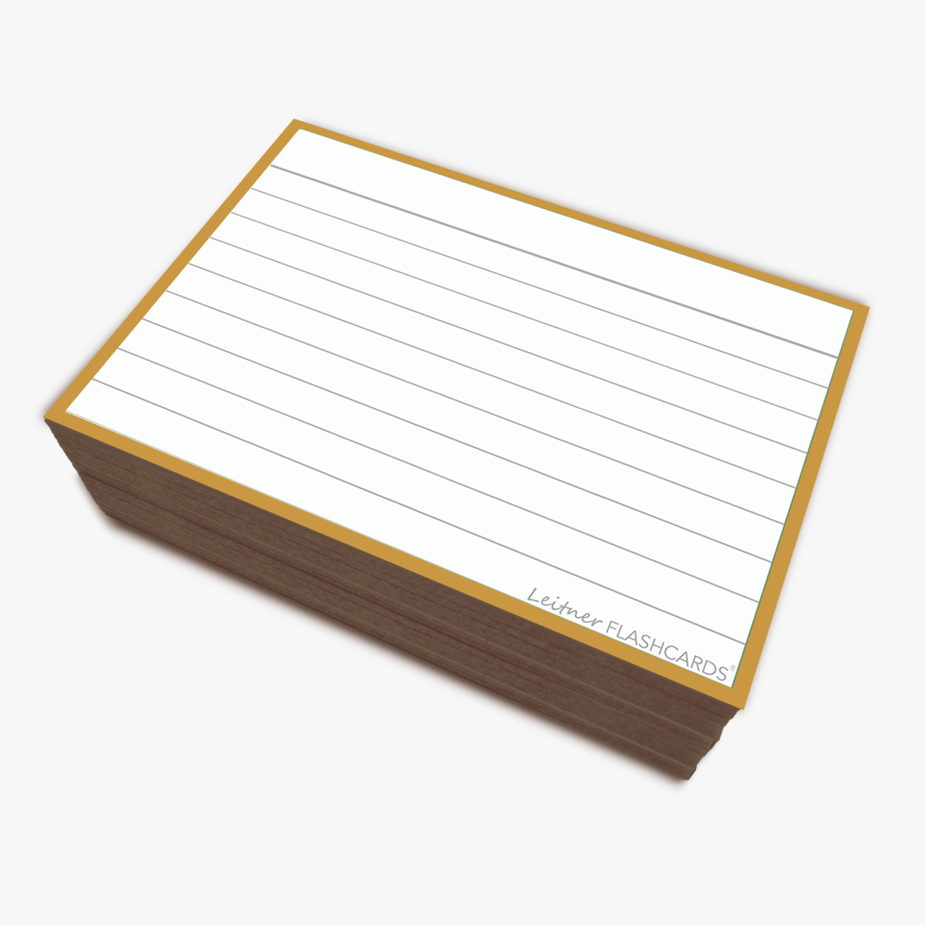 Leitner Flashcards Karteikarten A7 Kurkumagelb Liniert