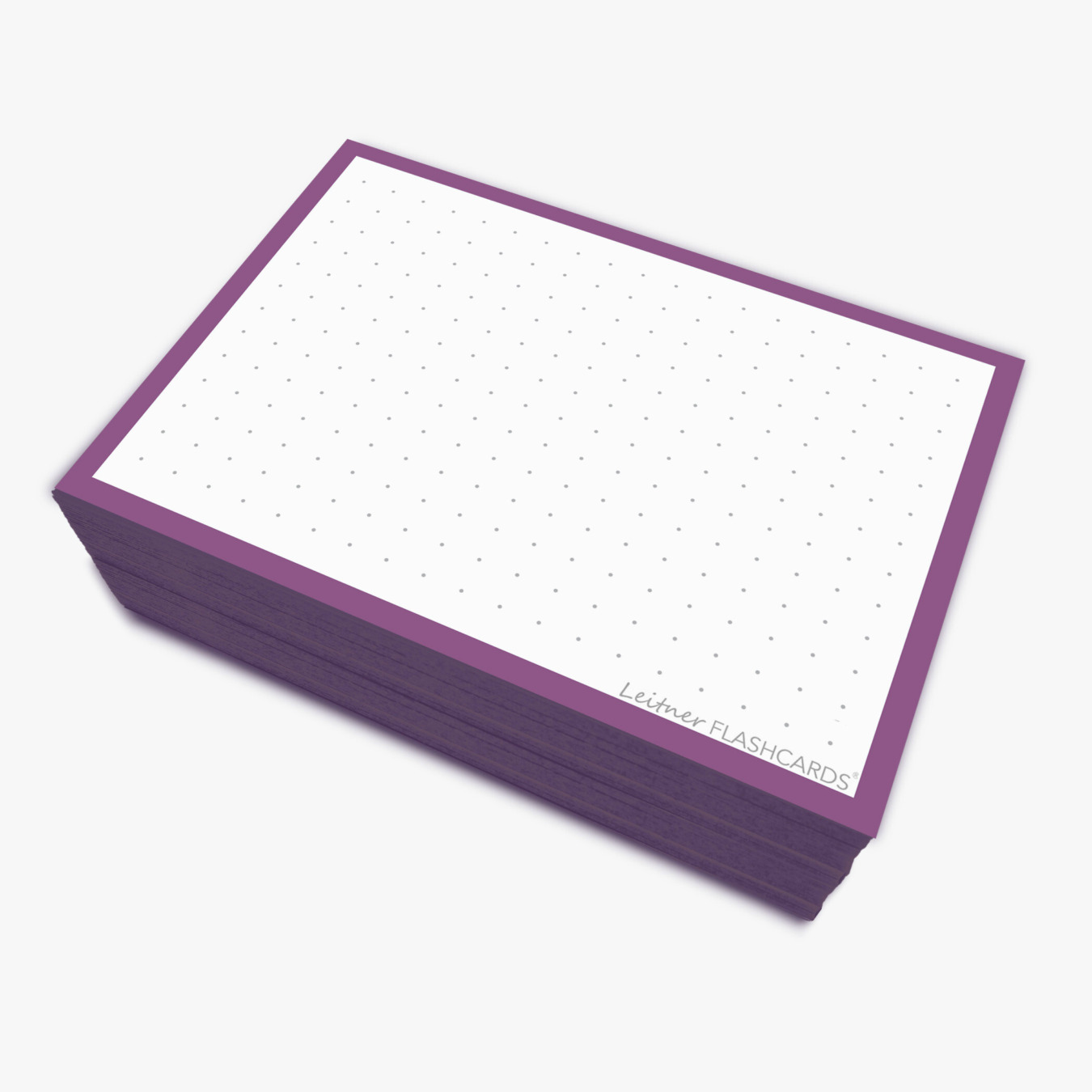 Leitner Flashcards Karteikarten A7 Pflaumenlila Dotted