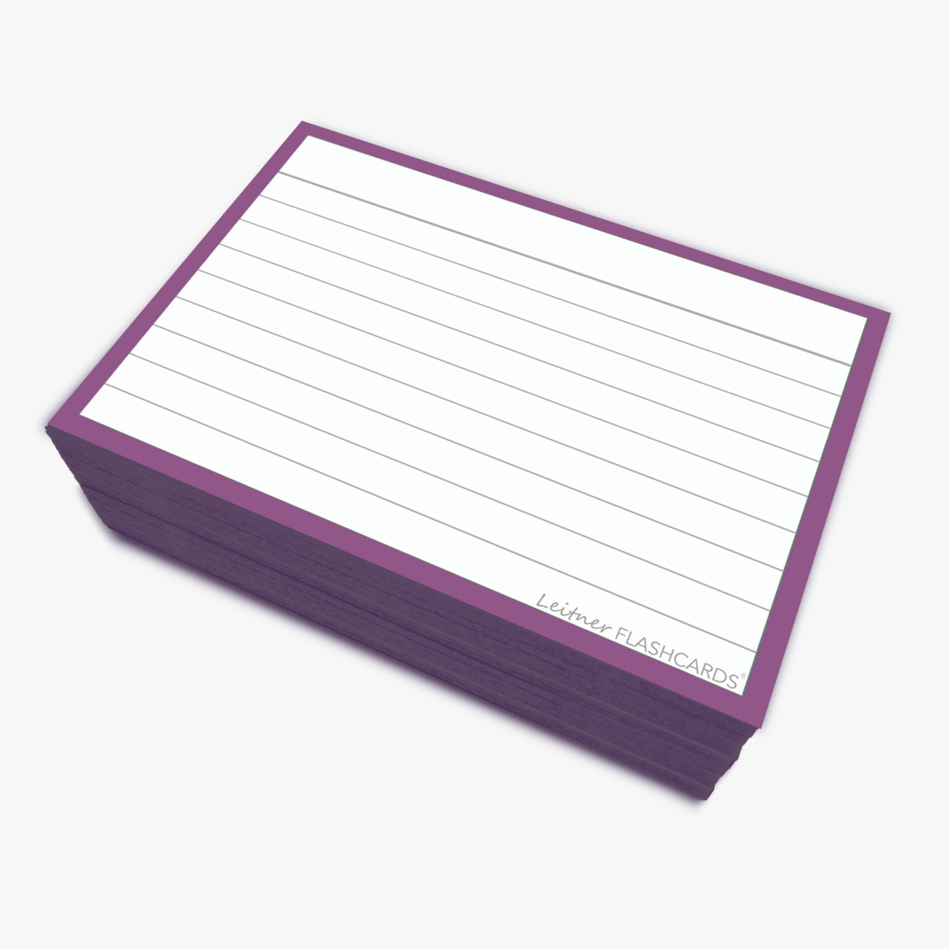 Leitner Flashcards Karteikarten A7 Pflaumenlila Liniert