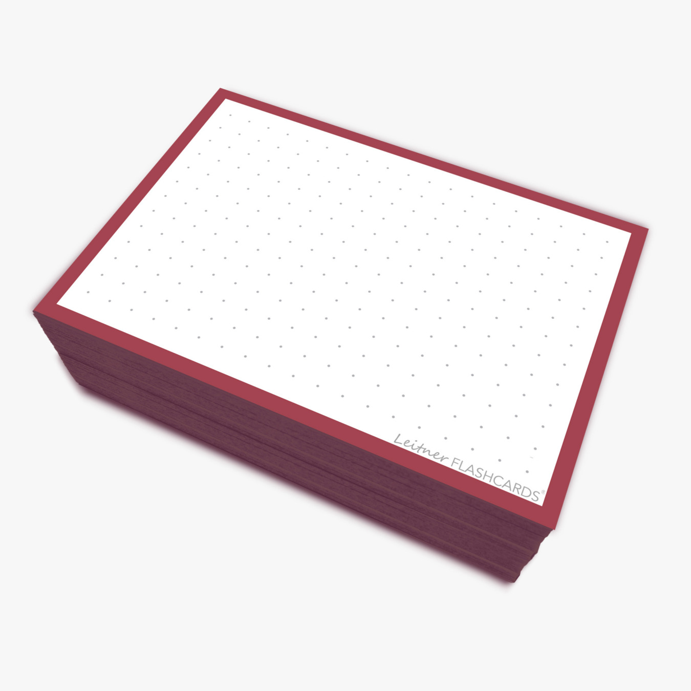 Leitner Flashcards Karteikarten A7 Rostrot Dotted
