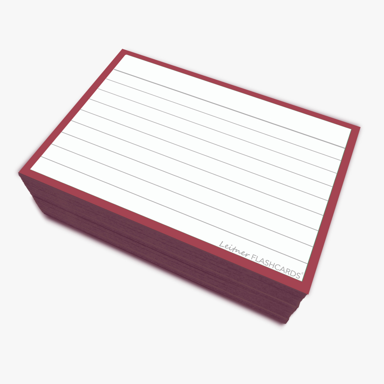Leitner Flashcards Karteikarten A7 Rostrot Liniert