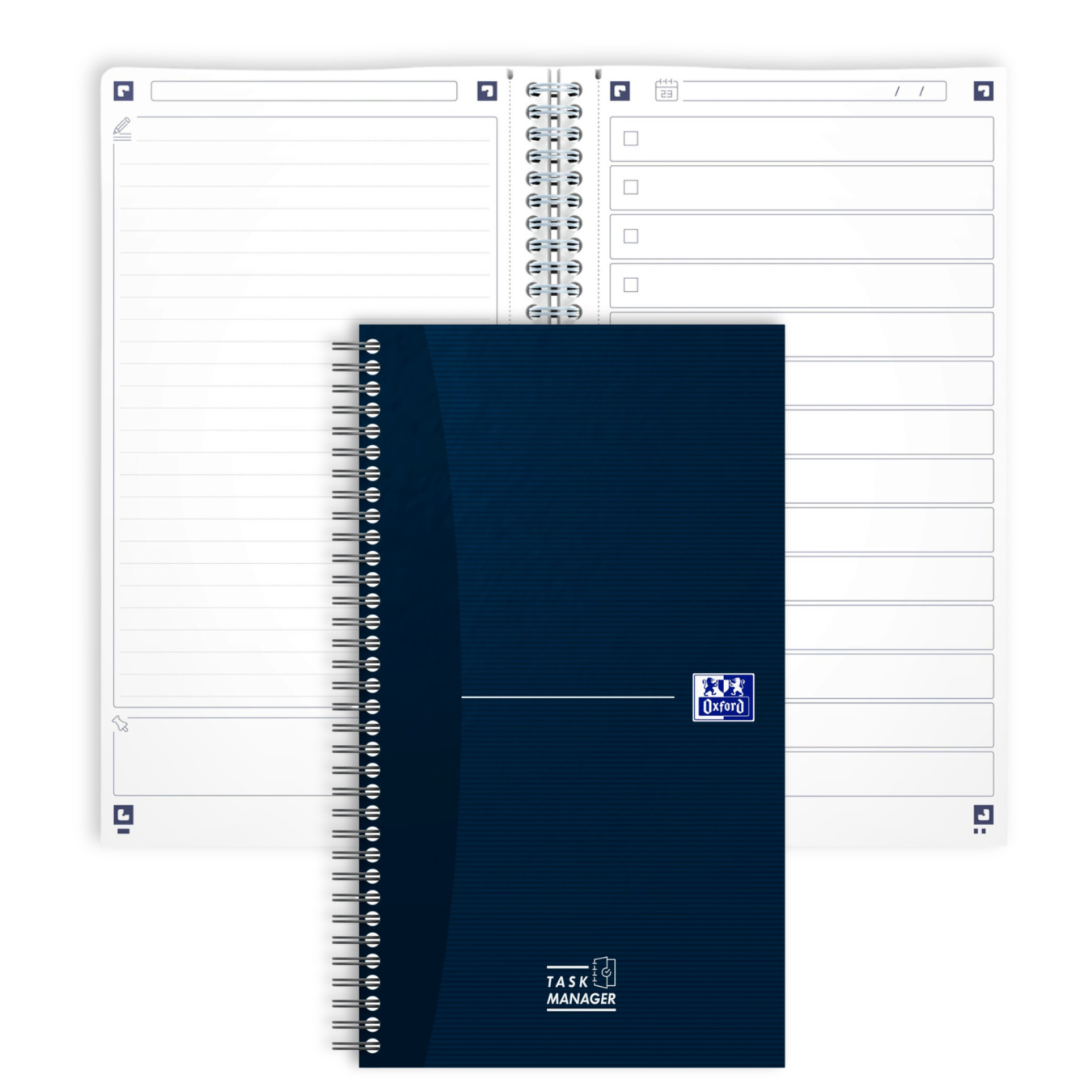 Oxford Task Manager Notizbuch für To-Do-Listen Dunkelblau