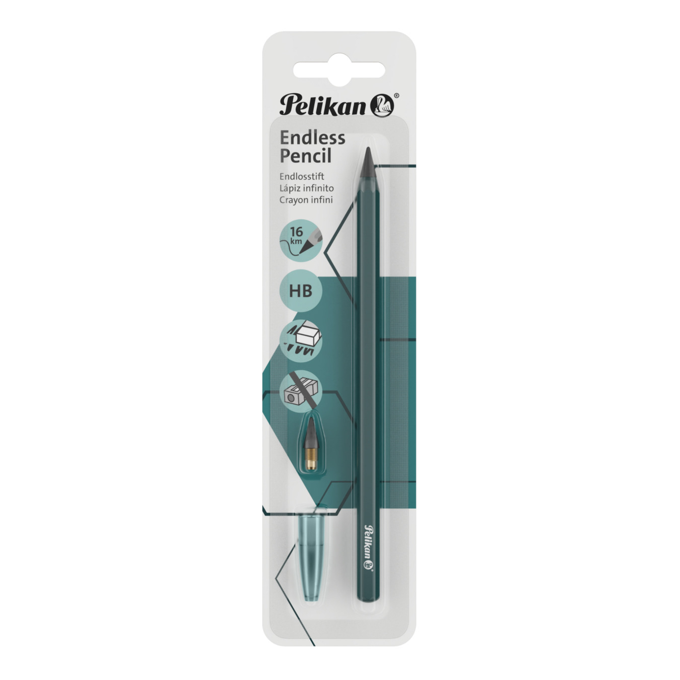 PELIKAN Endless-Bleistift Immerspitz Mediterranes Blau Verpackung
