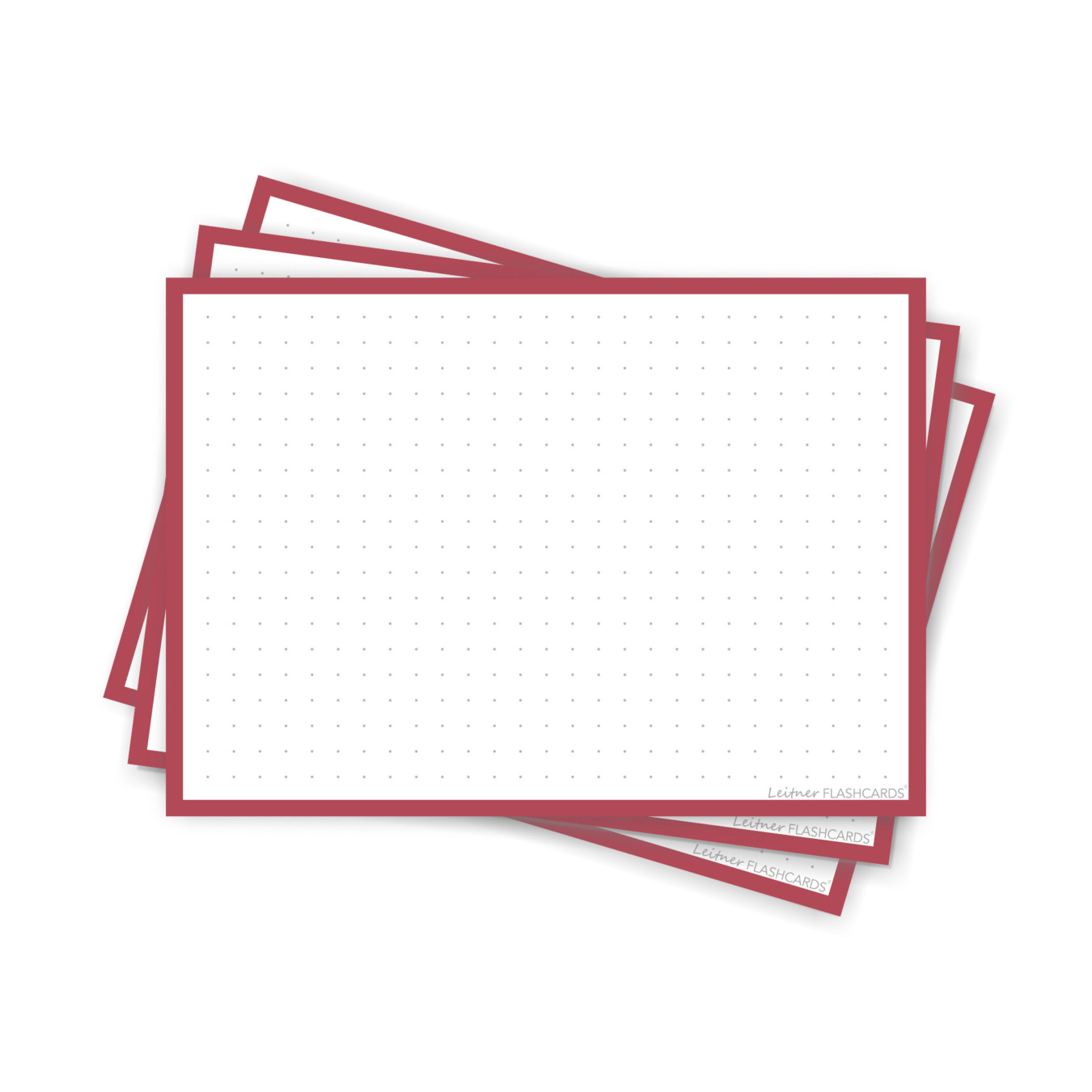 Leitner Flashcards Karteikarten A6 Dotted Rostrot
