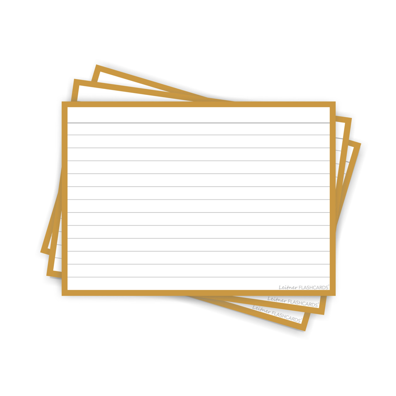 Leitner Flashcards Karteikarten A6 Kurkuma Gelb Liniert