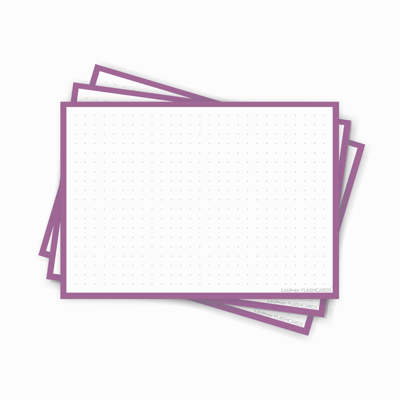 Leitner Flashcards Karteikarten A6 Pflaumenlila Dotted