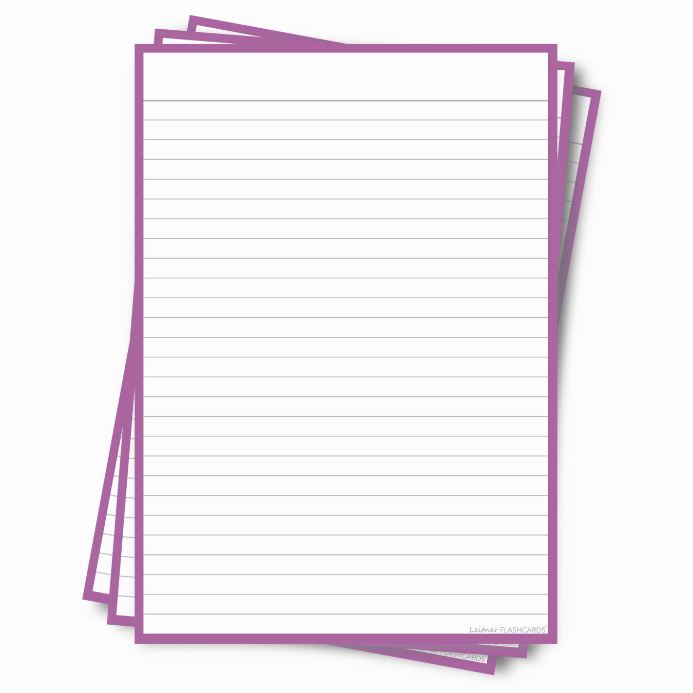 Leitner Flashcards Karteikarten A5 Pflaumenlila Liniert