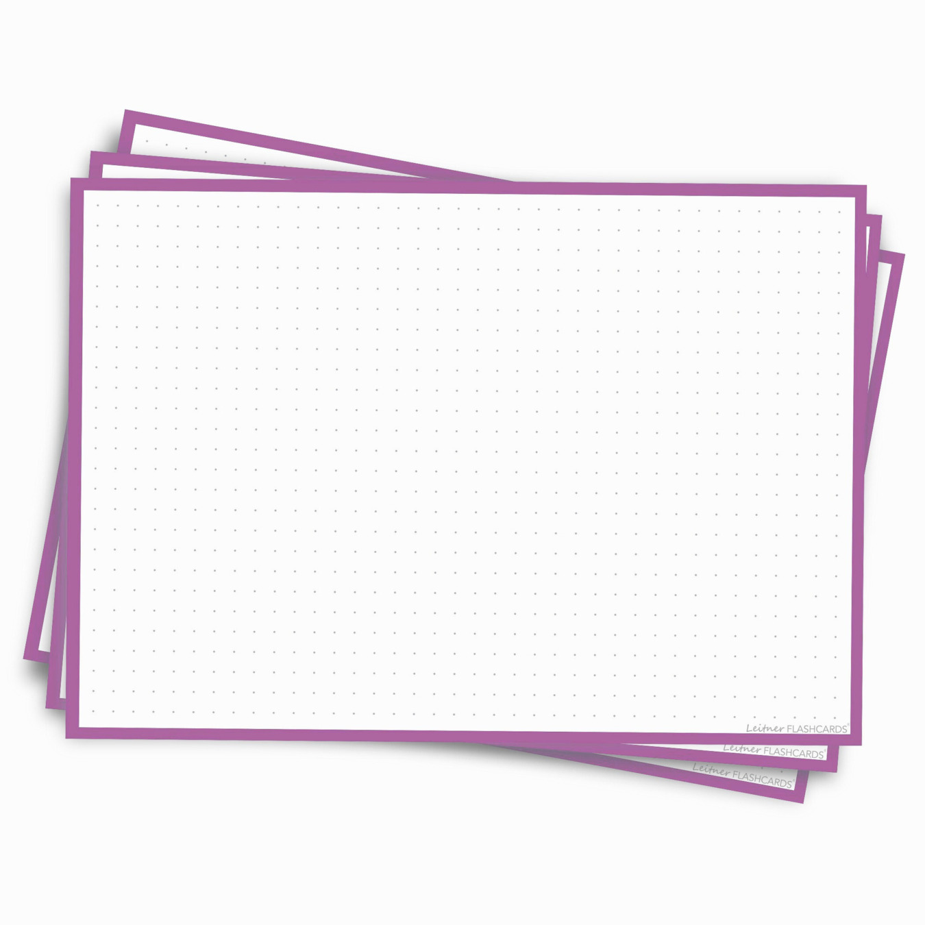 Leitner Flashcards Karteikarten A5 Pflaumenlila Dotted