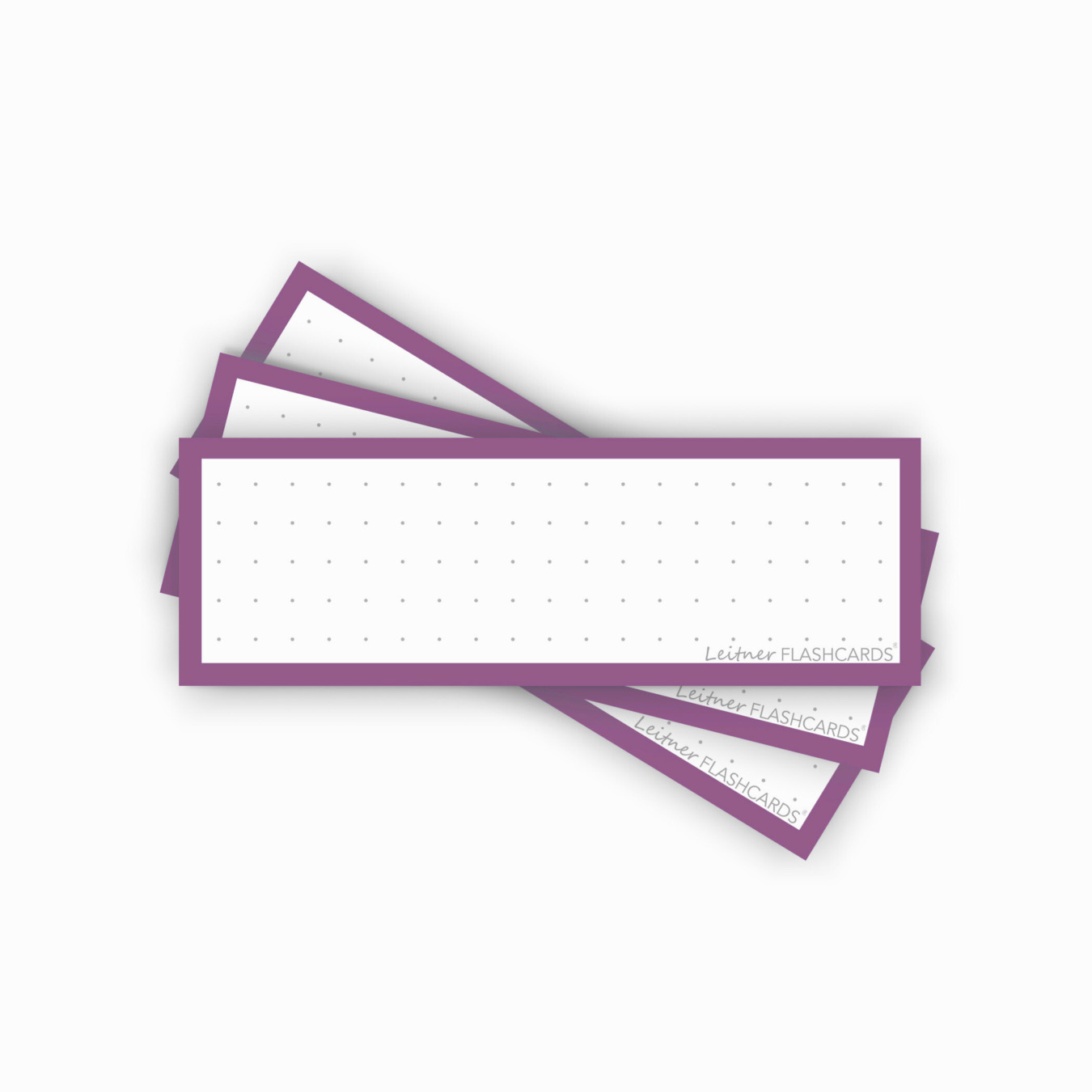 Leitner Flashcards Karteikarten Vokabeln Pflaumenlila Dotted
