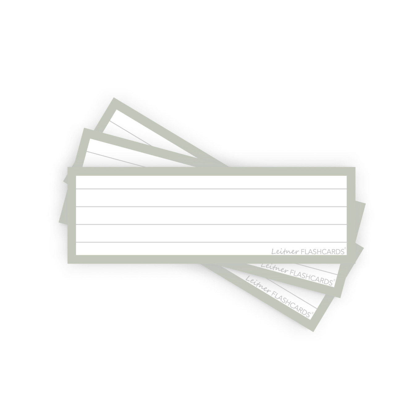 Leitner Flashcards Karteikarten Vokabeln Liniert Sanftes Grau